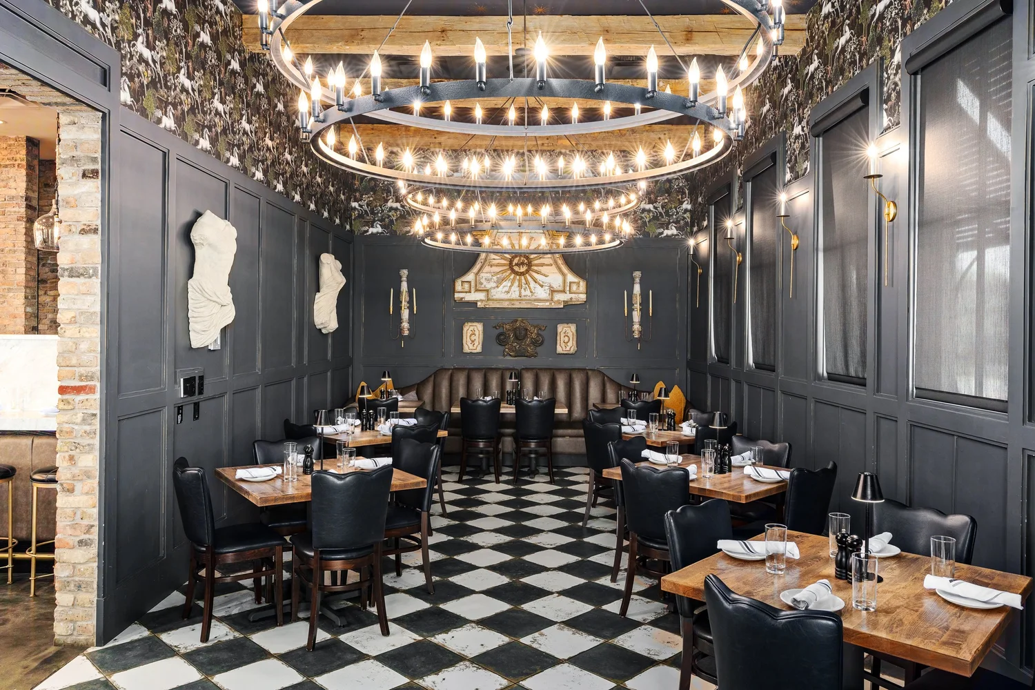 Luxury restaurant interior photographed by Vantage360 Media