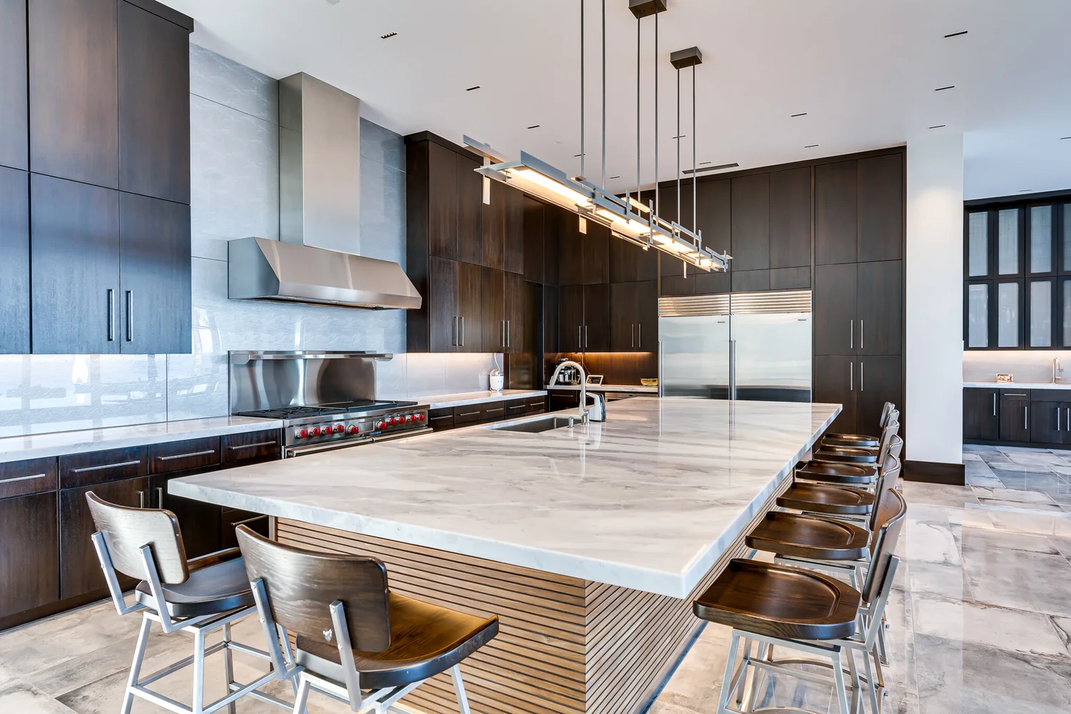 Modern kitchen interior real estate photo