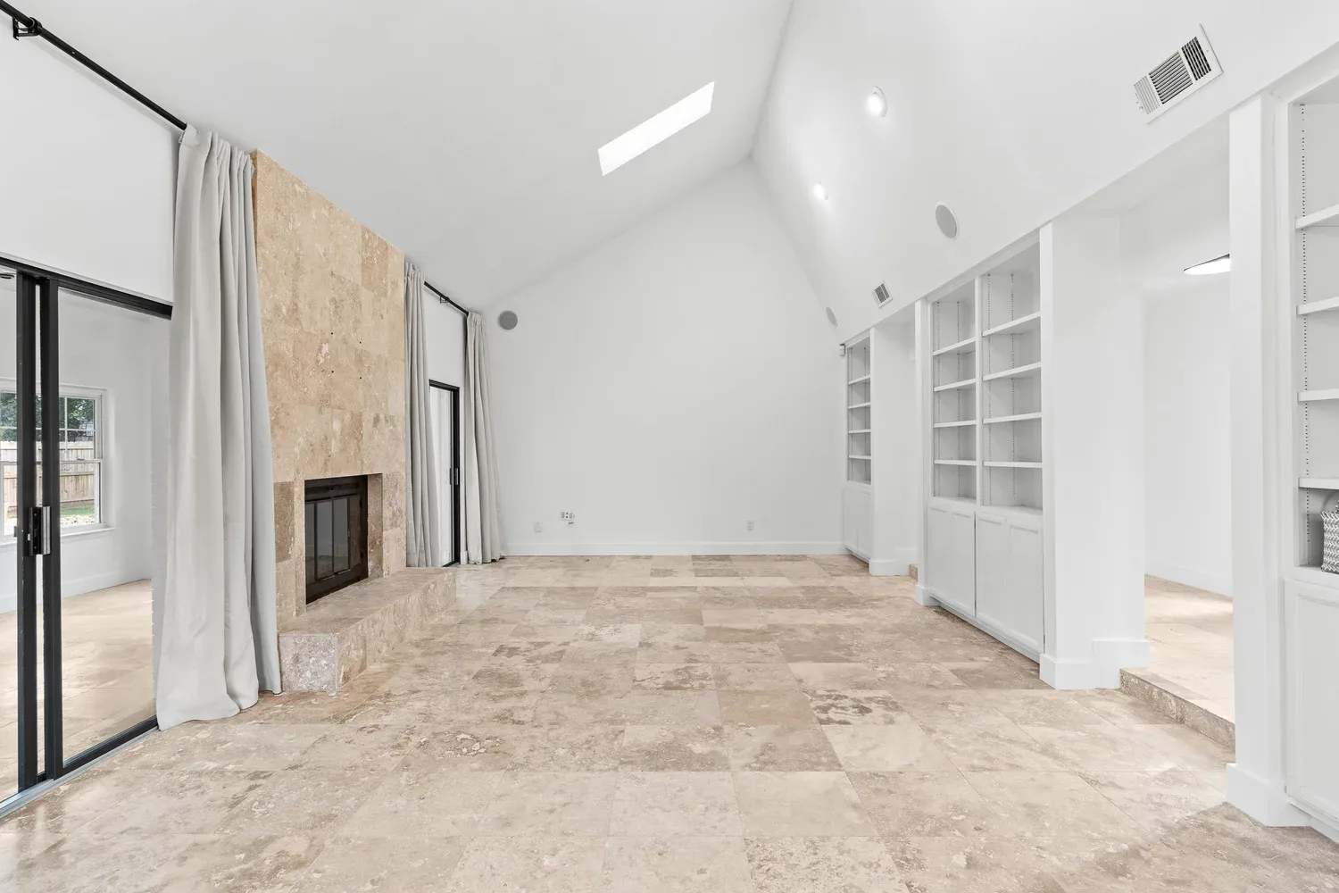 Empty living room before virtual staging